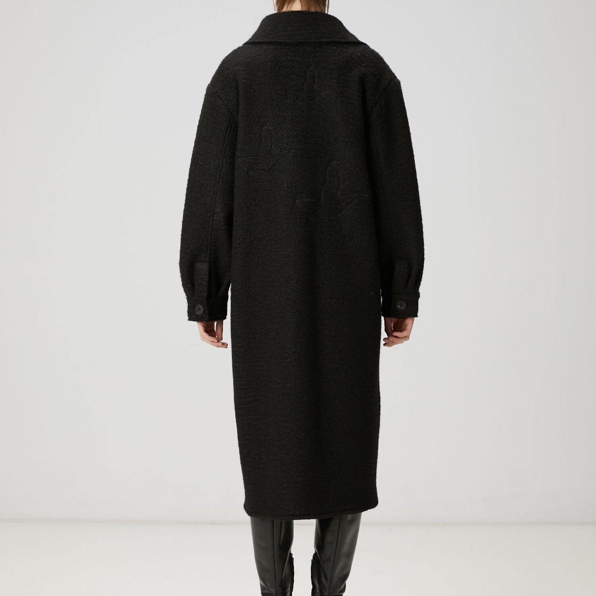 Beymen Club Kadın Siyah Uzun Dış Gömlek