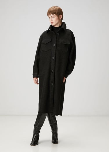  Beymen Club Kadın Siyah Uzun Dış Gömlek