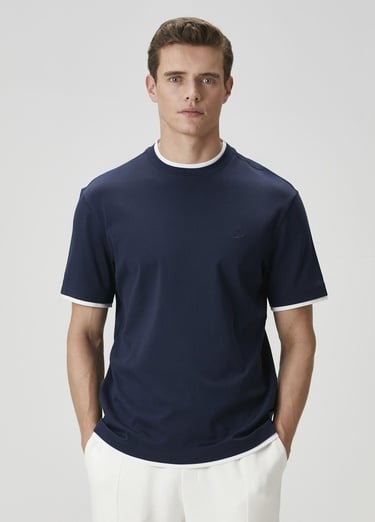  Beymen Club Erkek Lacivert Kontrast T-shirt