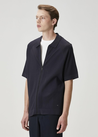  Beymen Club Erkek Koyu Lacivert Polo Yaka Triko Gömlek