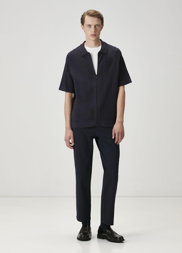  Beymen Club Erkek Koyu Lacivert Polo Yaka Triko Gömlek