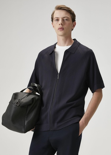  Beymen Club Erkek Koyu Lacivert Polo Yaka Triko Gömlek