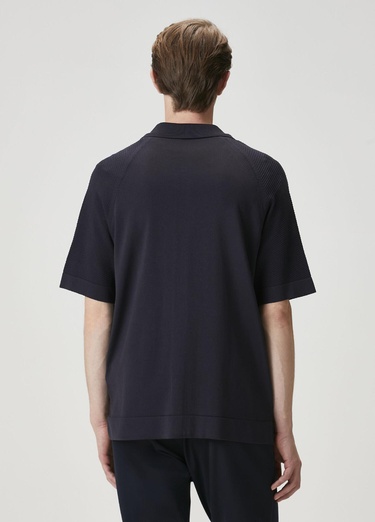  Beymen Club Erkek Koyu Lacivert Polo Yaka Triko Gömlek