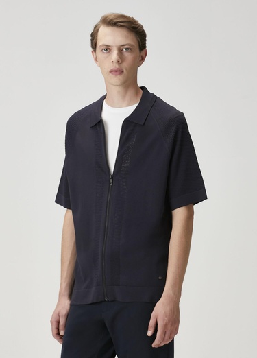  Beymen Club Erkek Koyu Lacivert Polo Yaka Triko Gömlek