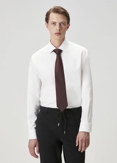  Beymen Club Erkek Slim Fit Beyaz Non-iron Twill Gömlek