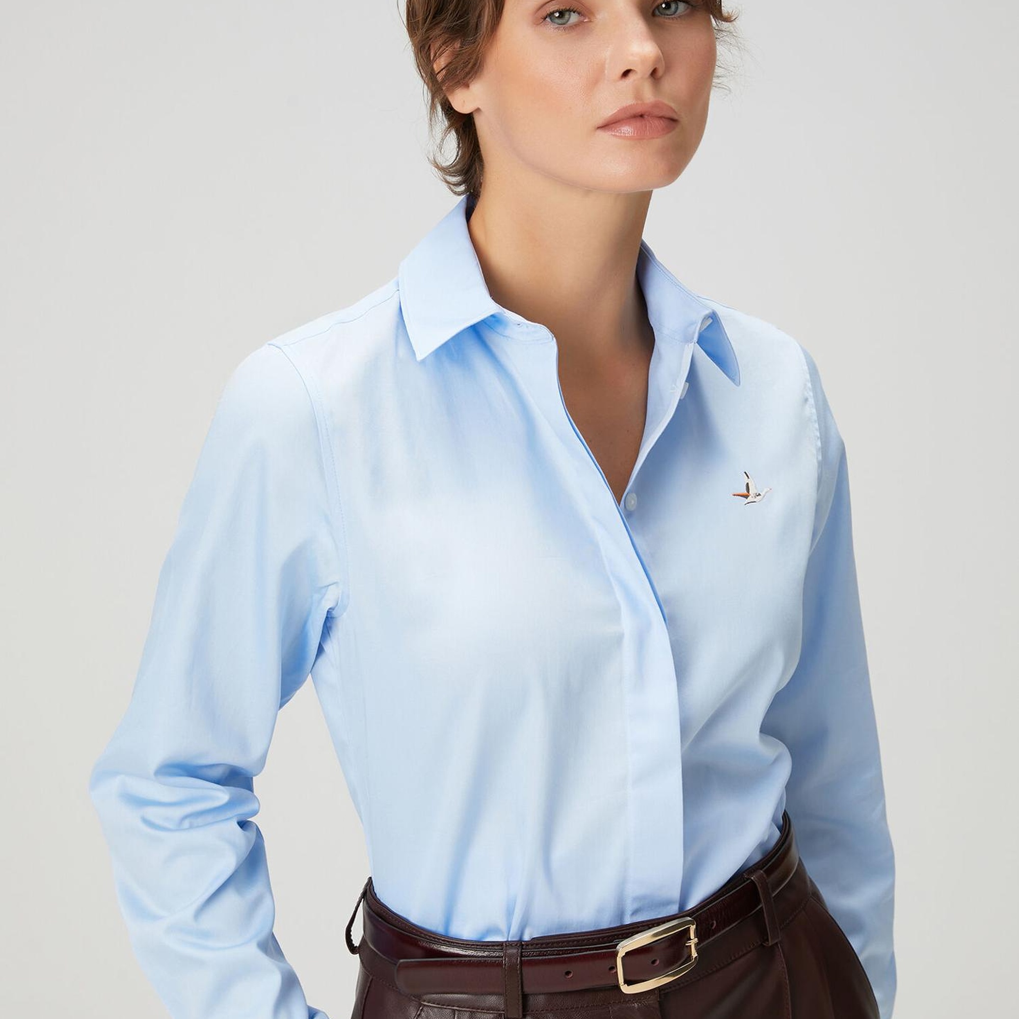 Beymen Club Kadın Mavi Basic Poplin Gömlek