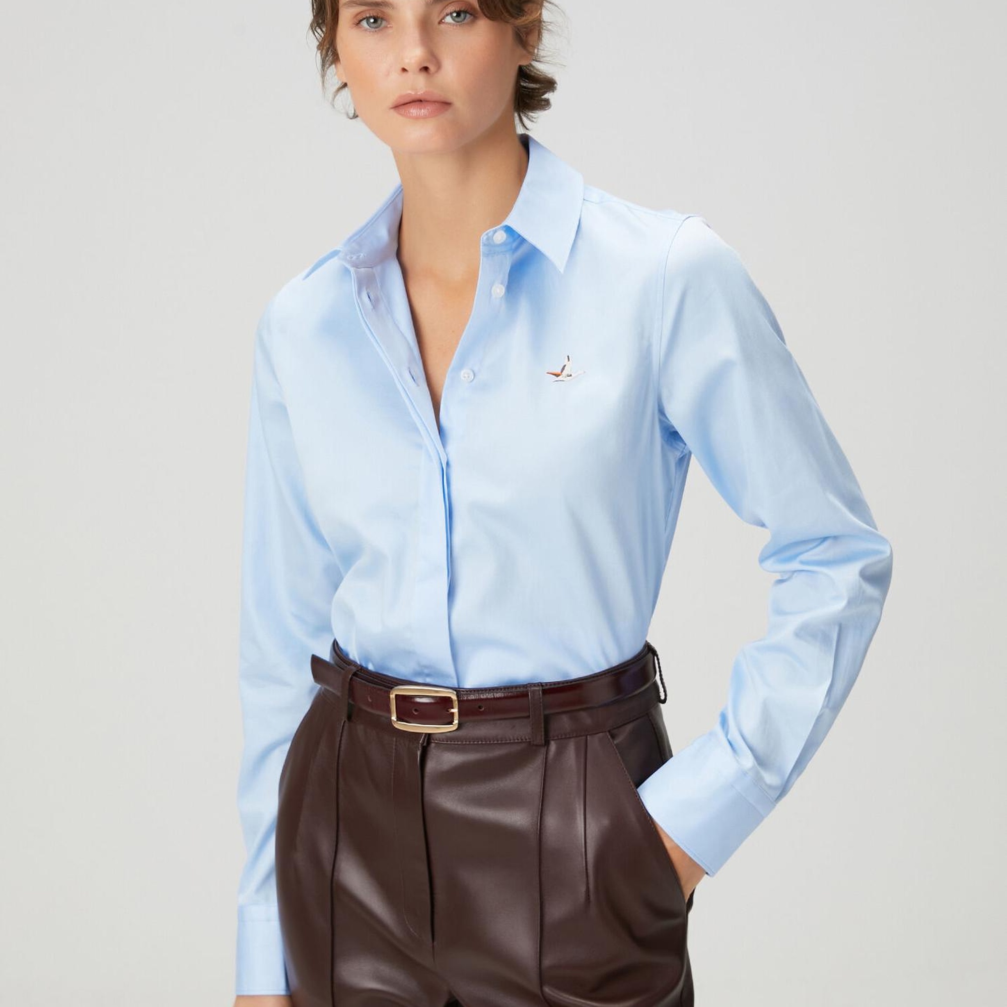 Beymen Club Kadın Mavi Basic Poplin Gömlek