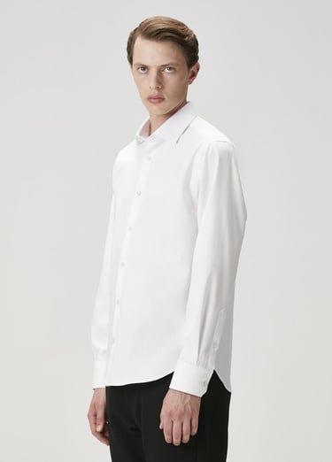  Beymen Club Erkek Comfort Fit Beyaz Non-iron Oxford Gömlek