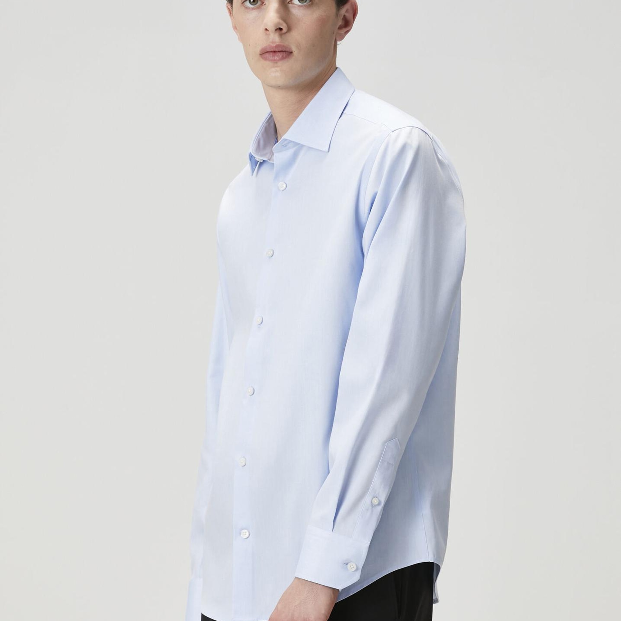 Beymen Club Erkek Comfort Fit Açık Mavi Non-iron Oxford Gömlek