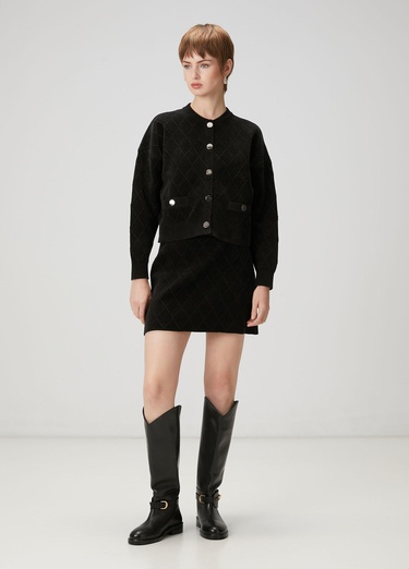  Beymen Club Kadın Siyah Mini Triko Etek