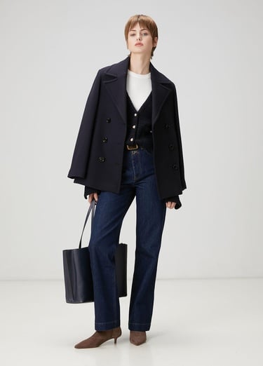  Beymen Club Kadın Lacivert Yün Triko Ceket