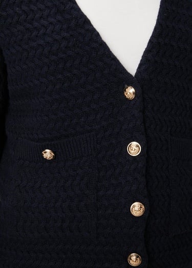  Beymen Club Kadın Lacivert Yün Triko Ceket