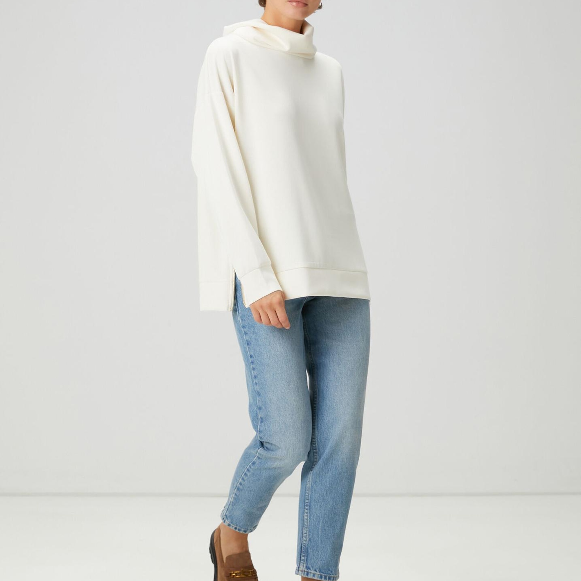 Beymen Club Kadın Ekru Dökümlü Sweatshirt