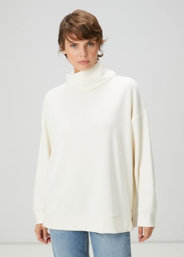  Beymen Club Kadın Ekru Dökümlü Sweatshirt