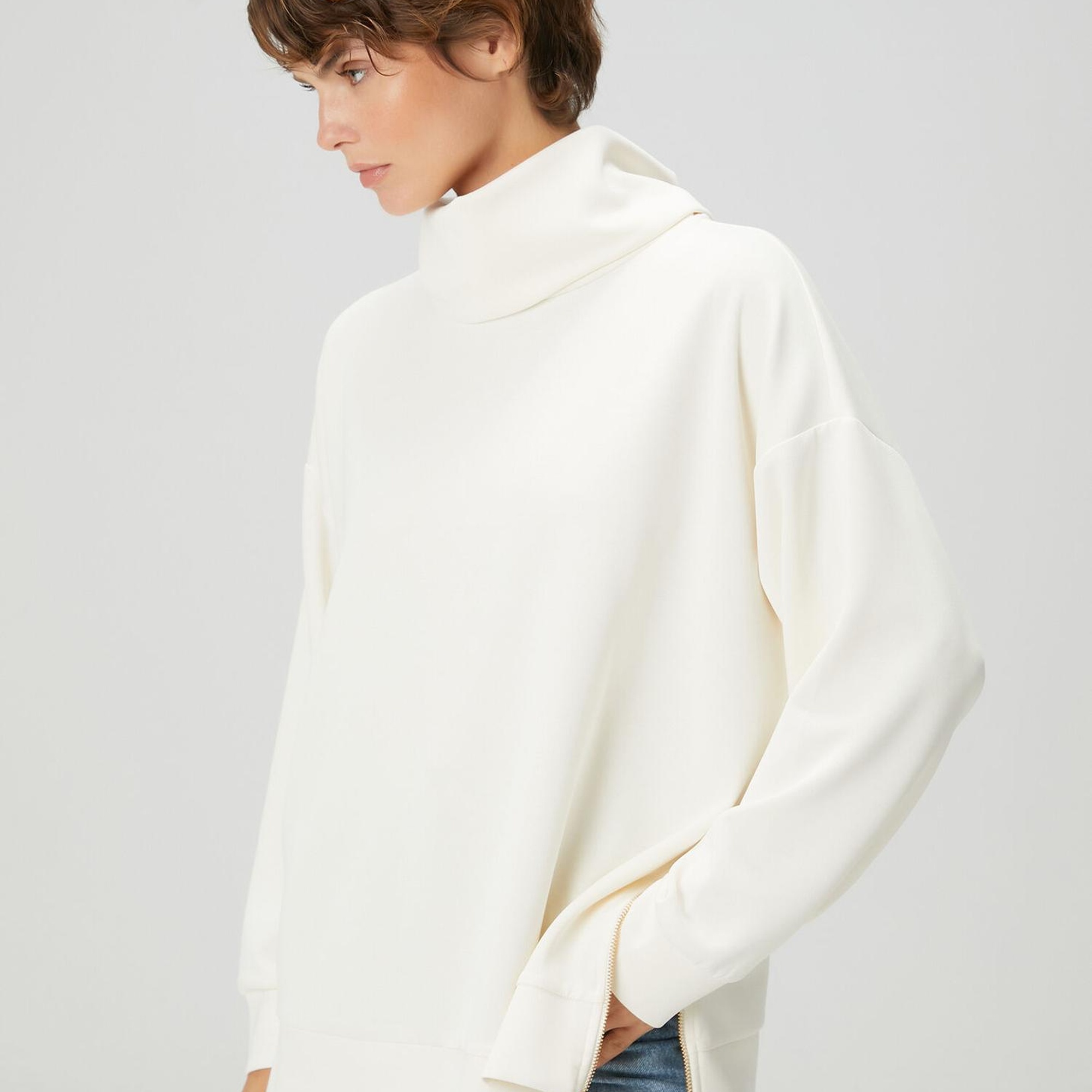 Beymen Club Kadın Ekru Dökümlü Sweatshirt