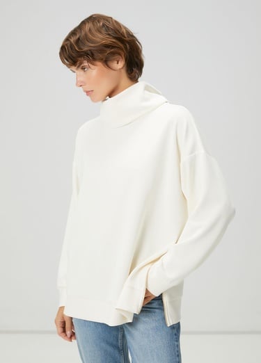  Beymen Club Kadın Ekru Dökümlü Sweatshirt