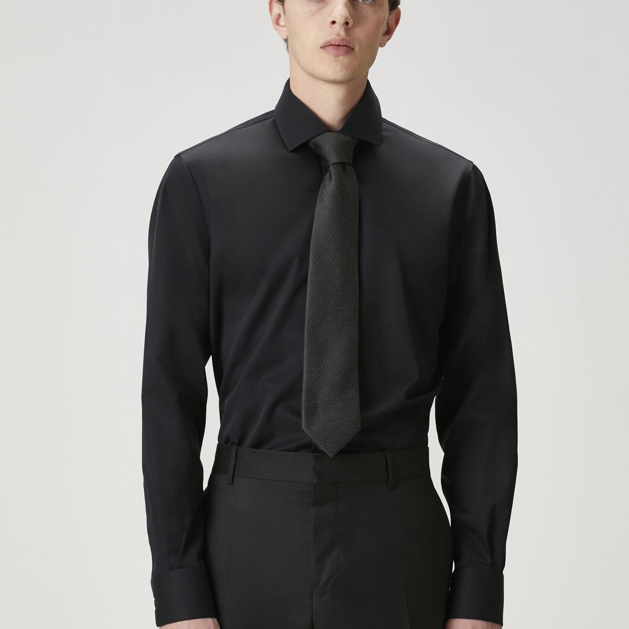 Beymen Club Erkek Custom Fit Siyah Non-iron Gömlek