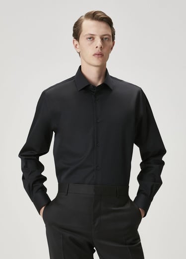  Beymen Club Erkek Custom Fit Siyah Non-iron Gömlek