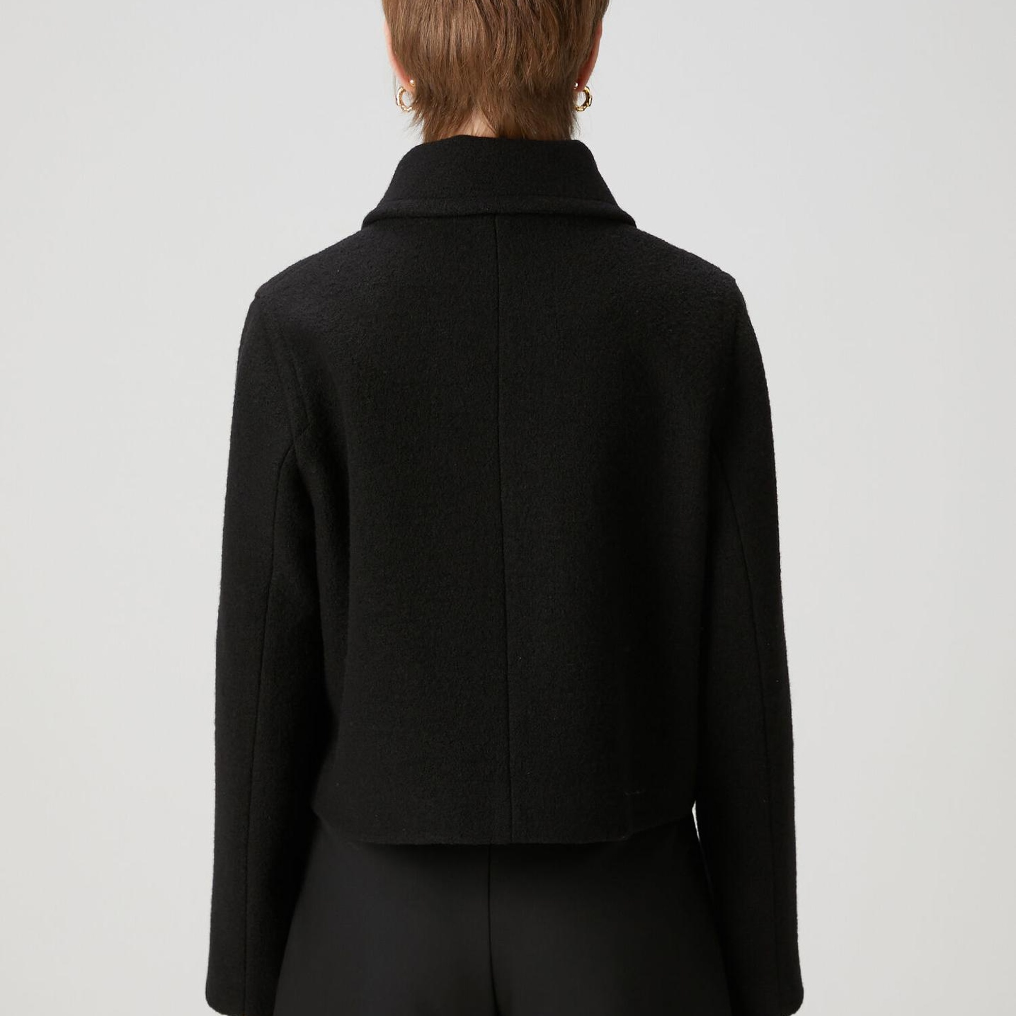 Beymen Club Kadın Siyah Kruvaze Yün Ceket