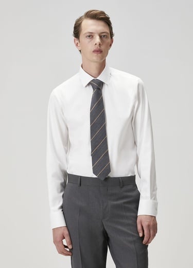  Beymen Club Erkek Comfort Fit Beyaz Non-iron Twill Gömlek