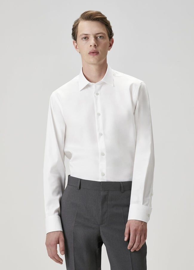  Beymen Club Erkek Comfort Fit Beyaz Non-iron Twill Gömlek