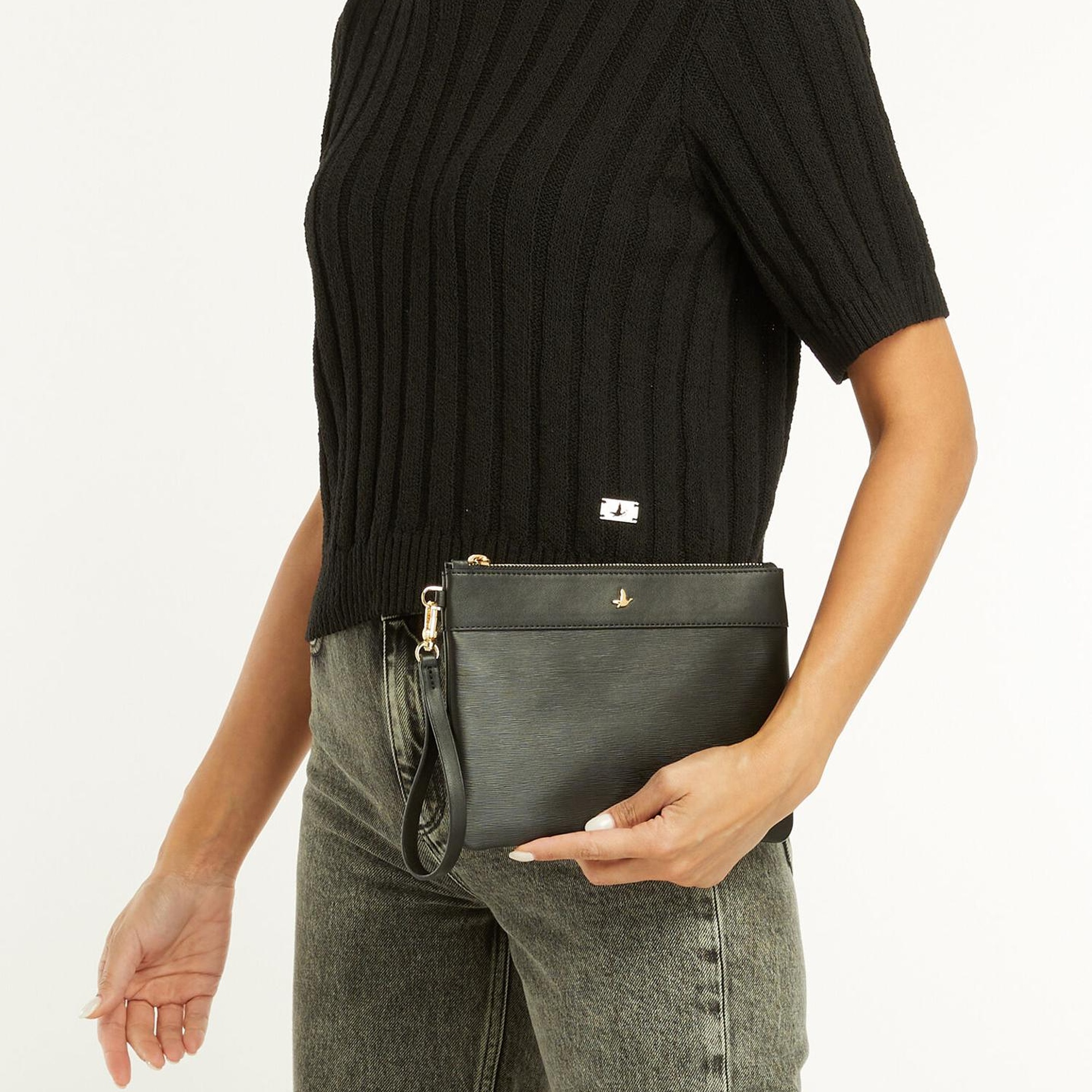 Beymen Club Kadın Siyah Logolu El Portföyü