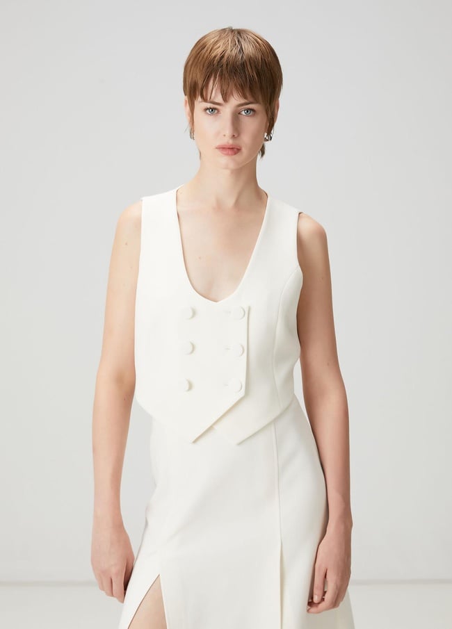  Beymen Club Kadın Ekru Yelek