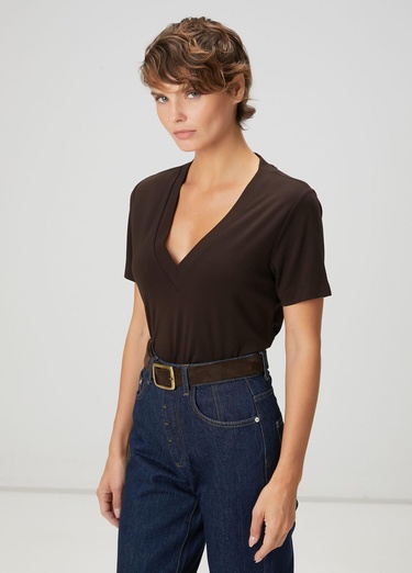  Beymen Club Kadın Kahverengi T-shirt