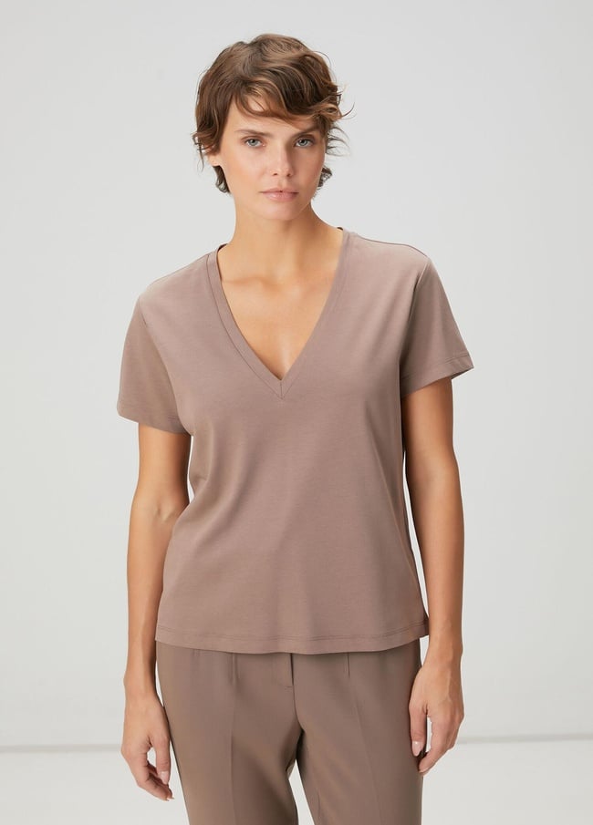  Beymen Club Kadın Vizon Basic T-shirt