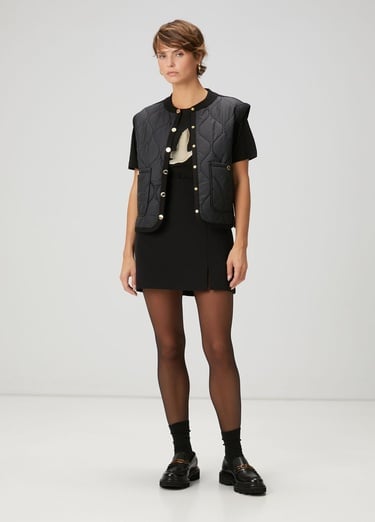  Beymen Club Kadın Siyah Gold Logolu T-shirt