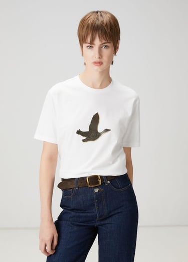  Beymen Club Kadın Beyaz Gold Logolu T-shirt