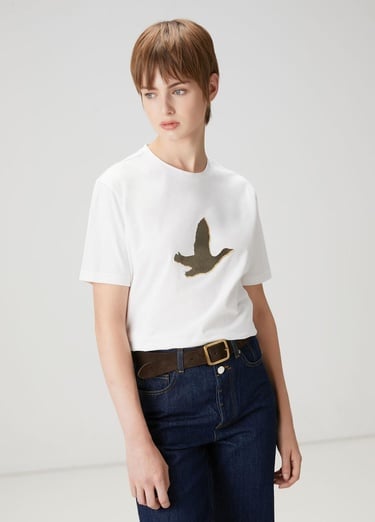  Beymen Club Kadın Beyaz Gold Logolu T-shirt