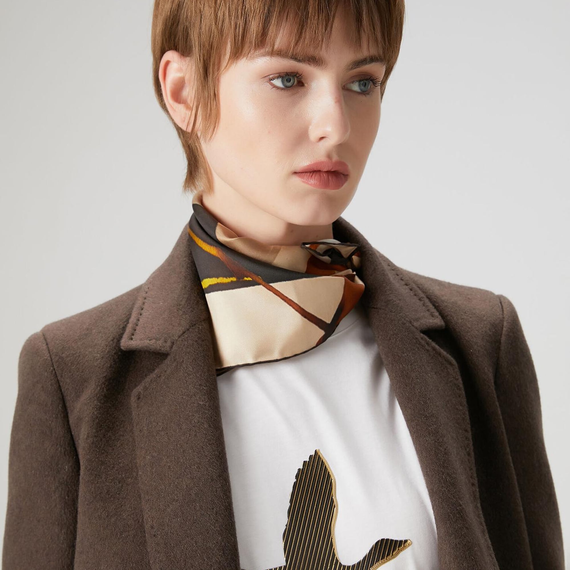 Beymen Club Kadın Beyaz Gold Logolu T-shirt