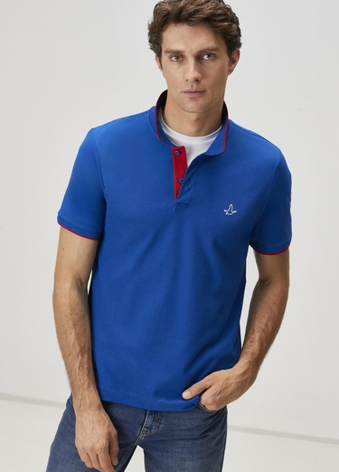  Beymen Club Erkek X Anadolu Efes Mavi Polo Yaka T-shirt