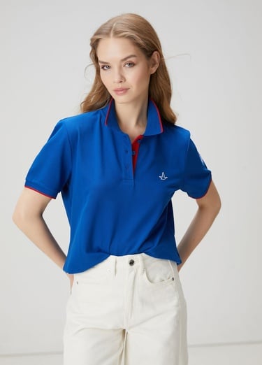  Beymen Club Kadın x Anadolu Efes Mavi Polo T-shirt
