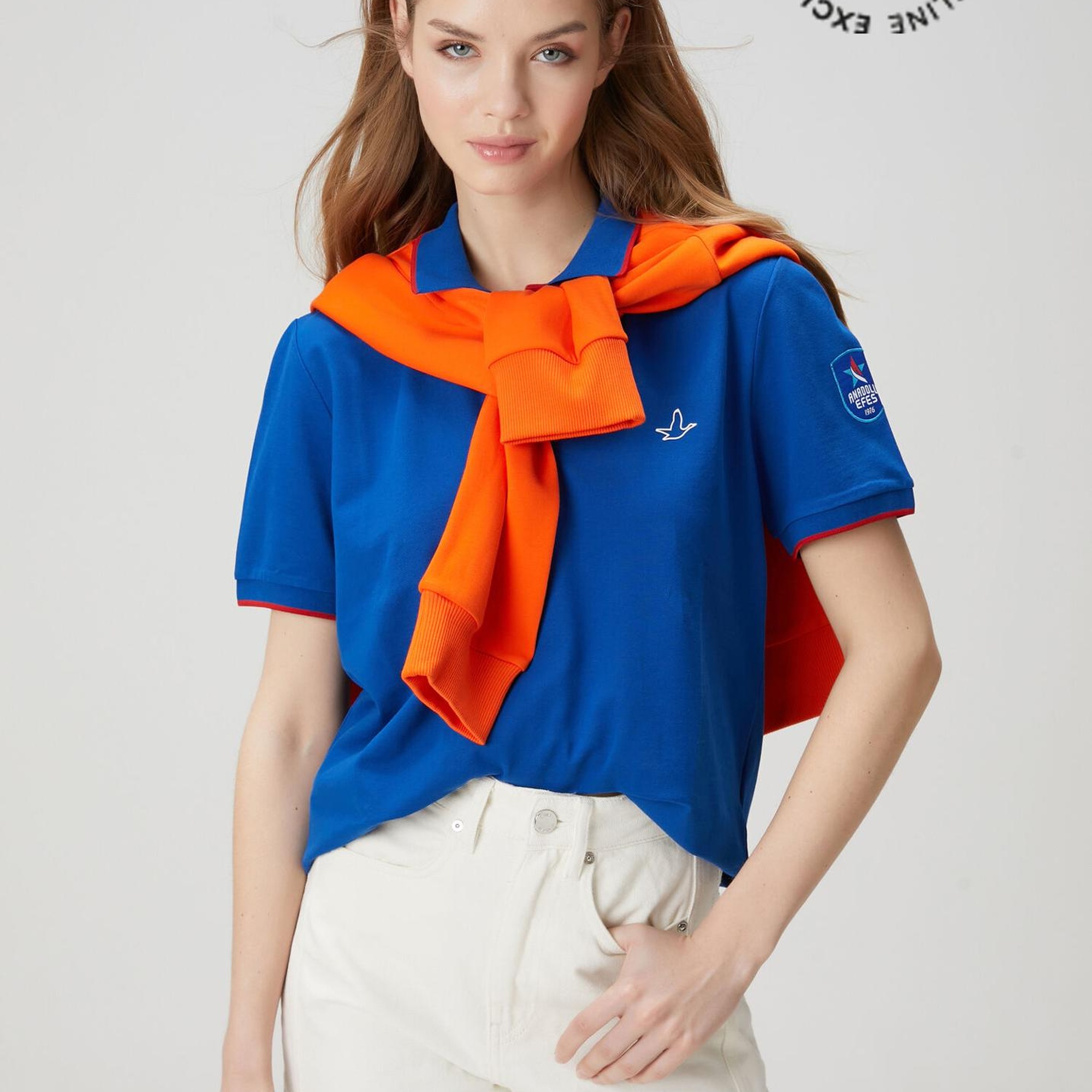 Beymen Club Kadın x Anadolu Efes Mavi Polo T-shirt