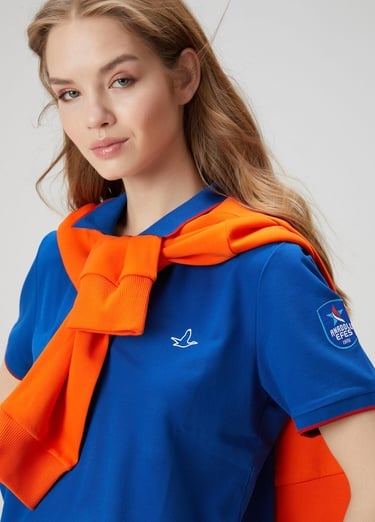  Beymen Club Kadın x Anadolu Efes Mavi Polo T-shirt