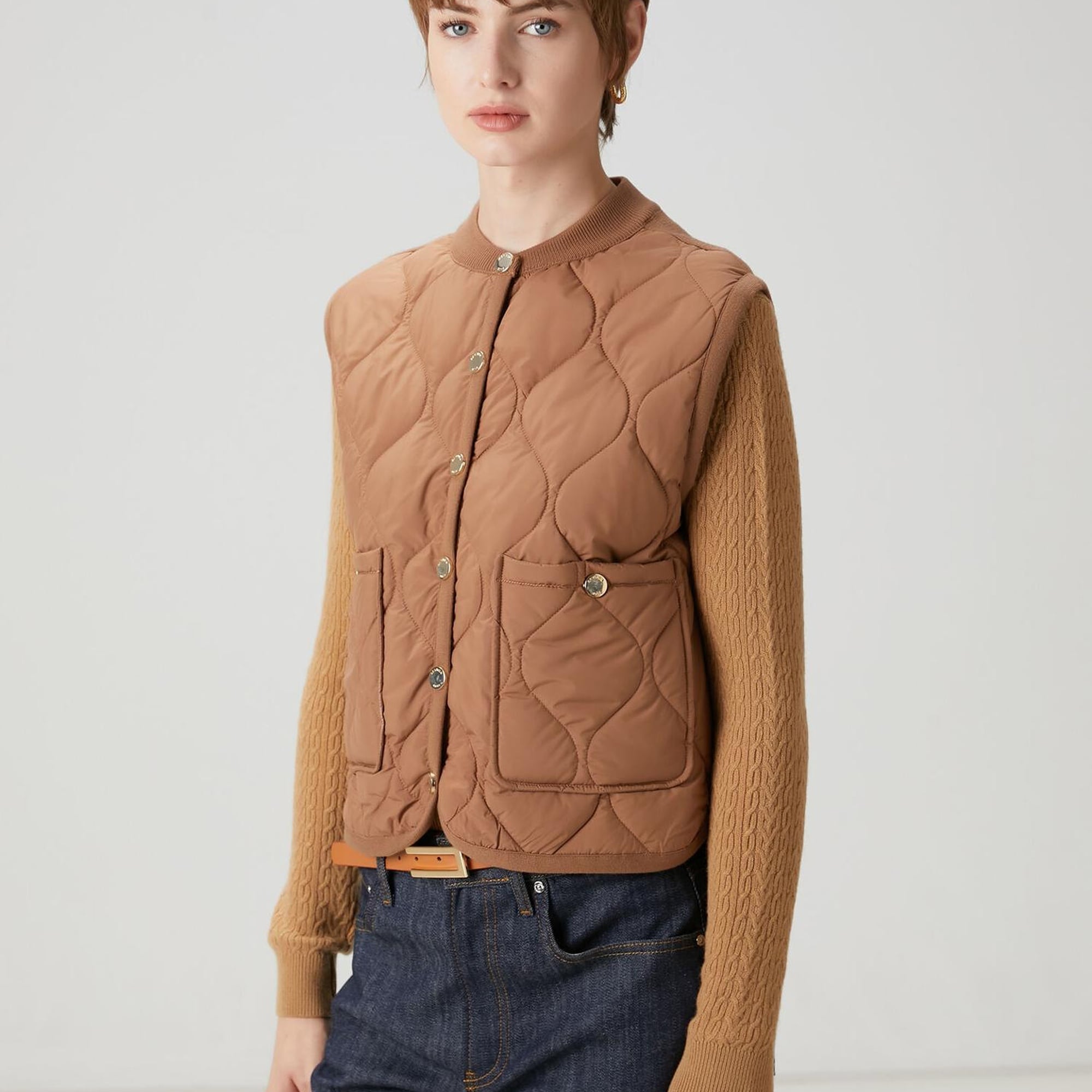 Beymen Club Kadın Camel Kapitoneli Bomber Yelek