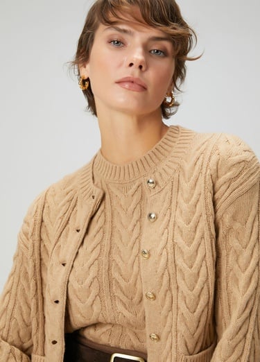  Beymen Club Kadın Camel Balıksırtı Örgü Süveter
