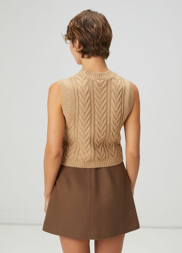  Beymen Club Kadın Camel Balıksırtı Örgü Süveter