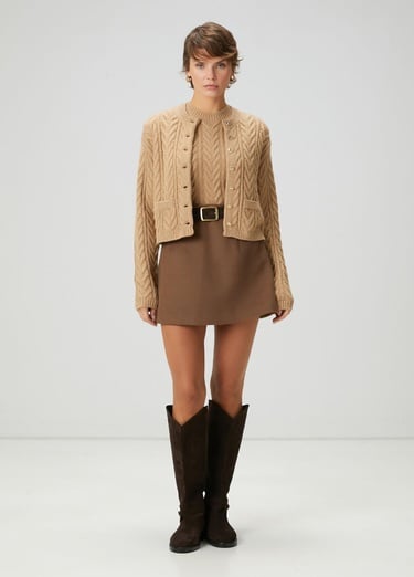  Beymen Club Kadın Camel Balıksırtı Örgü Süveter