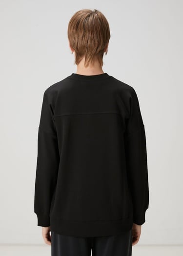  Beymen Club Kadın Siyah Logo Nakışlı Sweatshirt