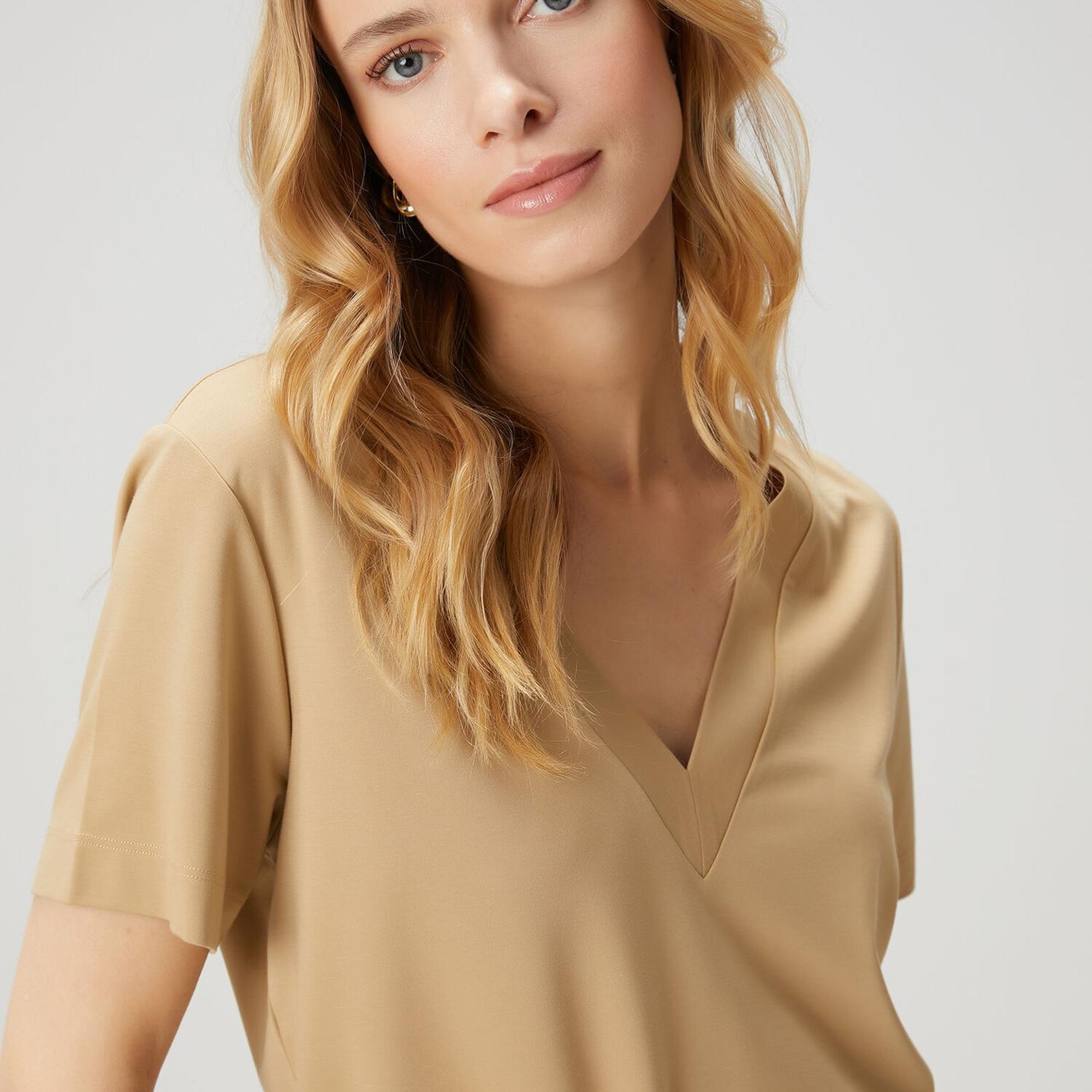 Beymen Club Kadın Bej Basic T-shirt