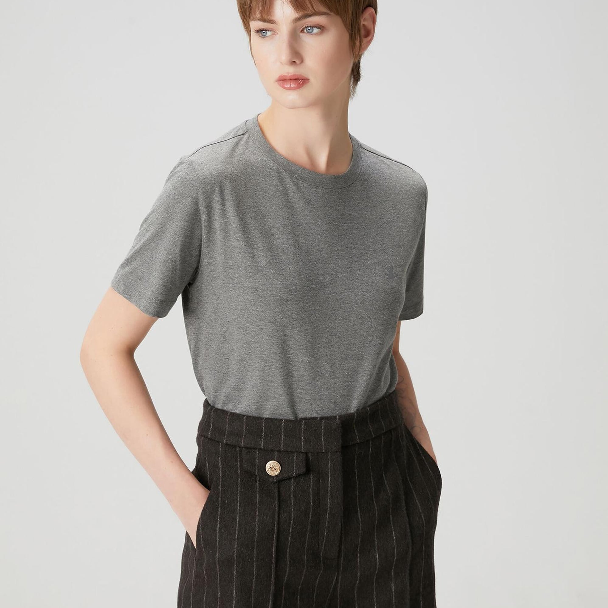 Beymen Club Kadın Gri T-shirt