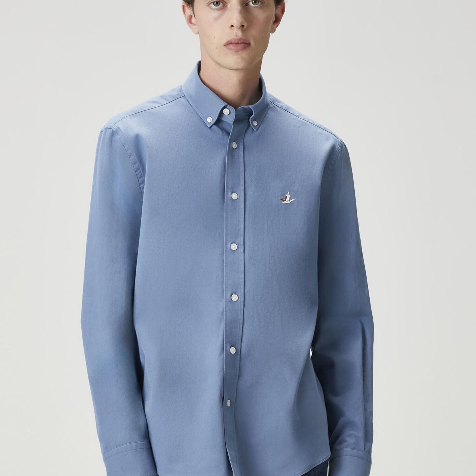 Beymen Club Erkek Comfort Fit Mavi Gabardin Doku Gömlek