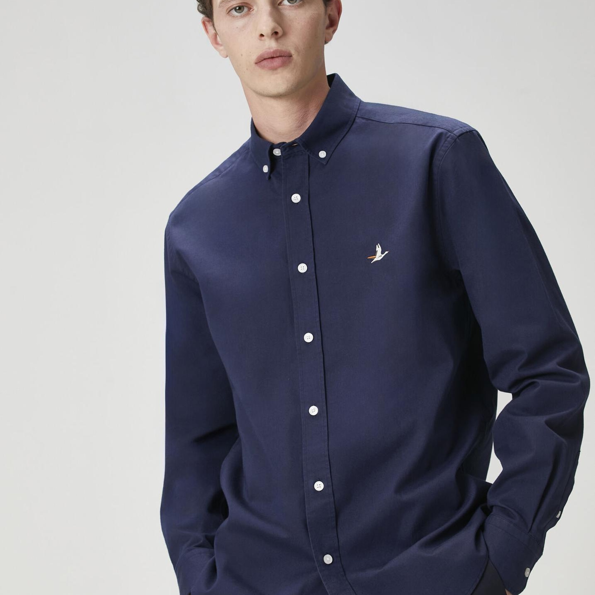 Beymen Club Erkek Comfort Fit Lacivert Gabardin Doku Gömlek