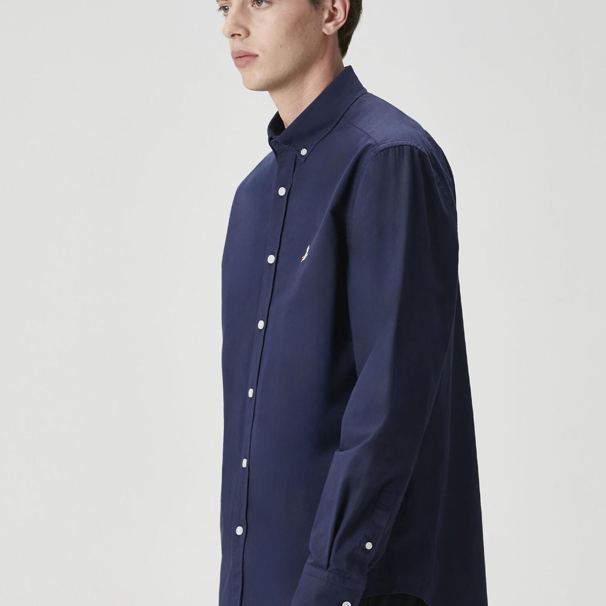 Beymen Club Erkek Comfort Fit Lacivert Gabardin Doku Gömlek