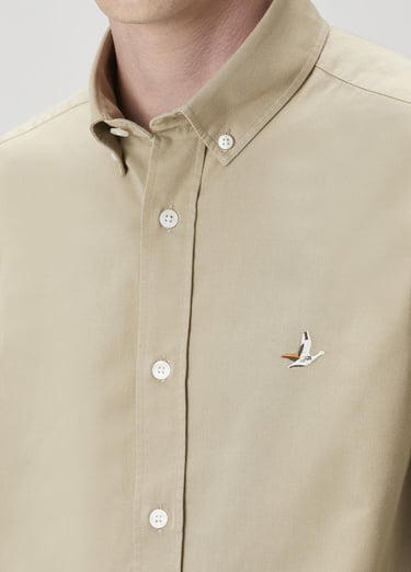  Beymen Club Erkek Comfort Fit Deve Tüyü Gabardin Gömlek