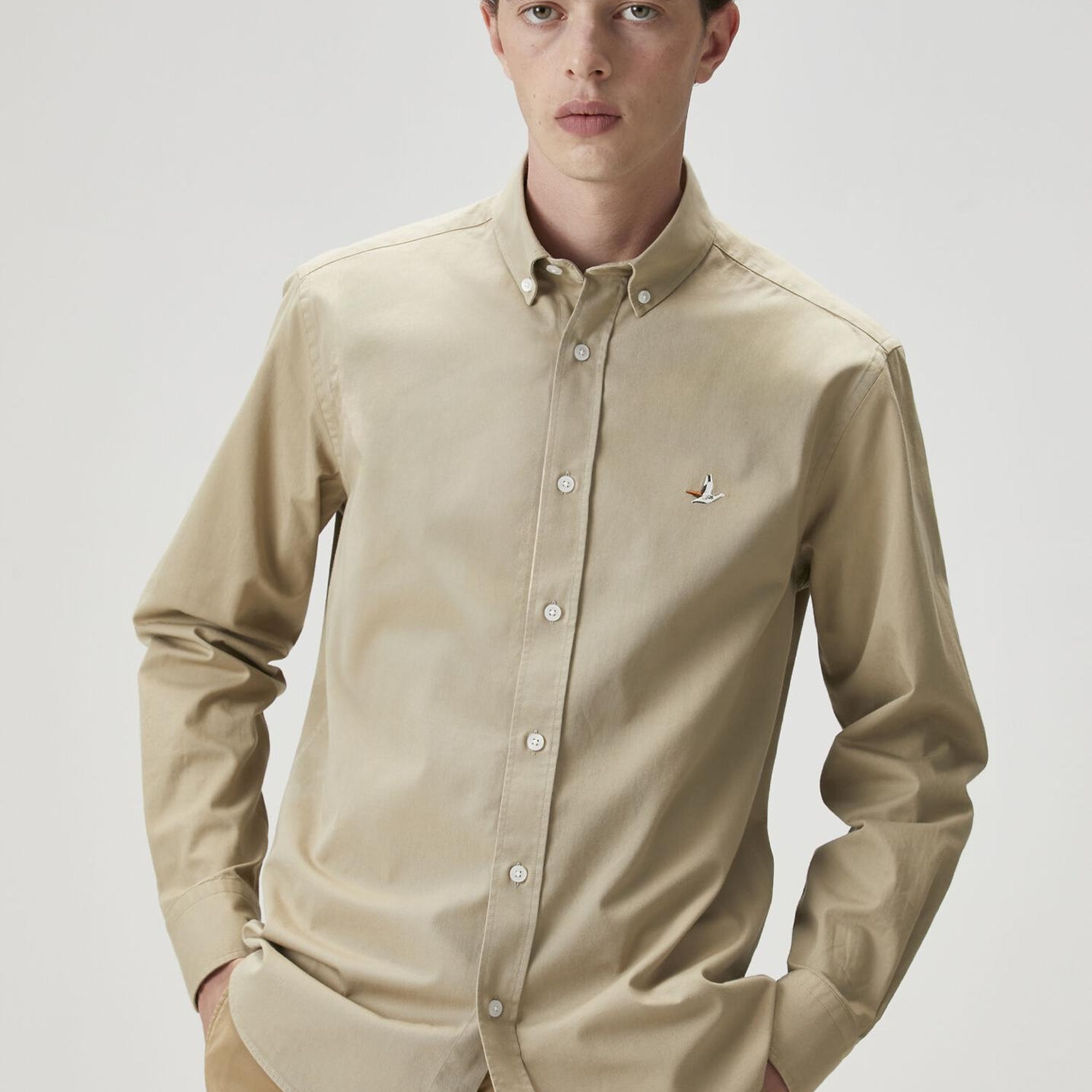 Beymen Club Erkek Comfort Fit Deve Tüyü Gabardin Gömlek