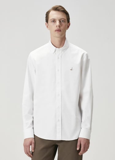  Beymen Club Erkek Comfort Fit Beyaz Gabardin Dokulu Gömlek